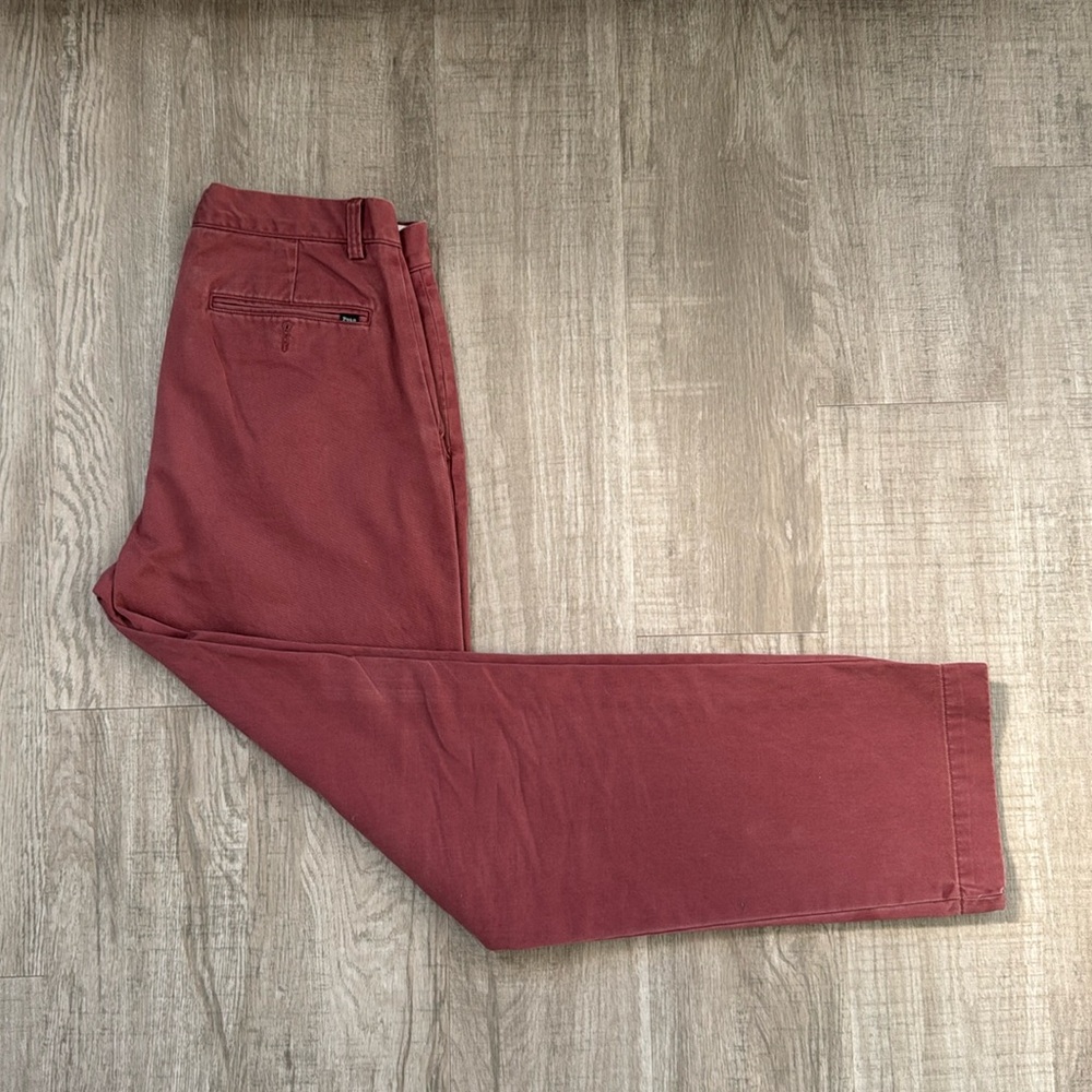 NWOT 32/32 Classic Fit Polo Ralph Lauren Maroon Khaki Pants